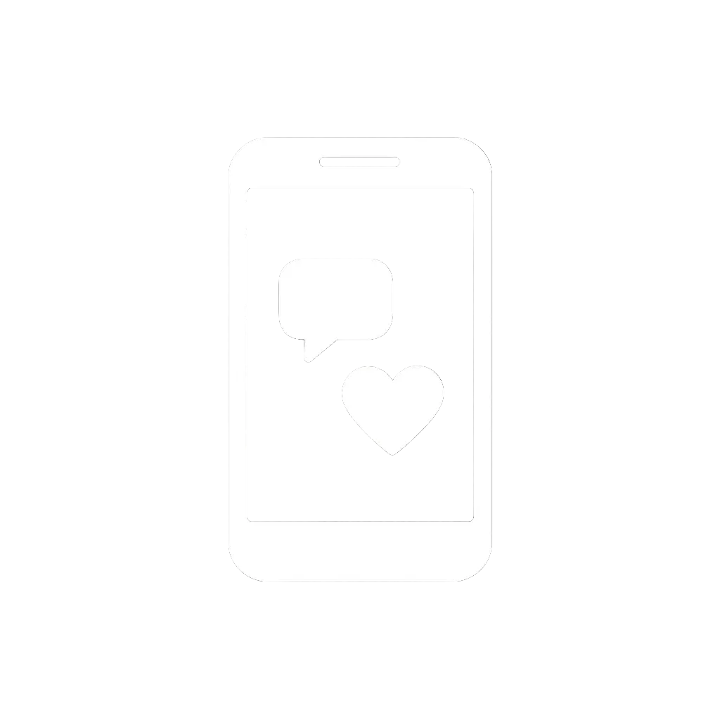 Smartphone with Social Media Icons